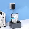 ORICO 6626C3-C-V1 2-zatokowa stacja dokująca z funkcją klonowania offline dla dysków 2,5 inch/3,5 inch SATA HDD/SSD - Szary