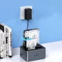 ORICO 6626C3-C-V1 2-zatokowa stacja dokująca z funkcją klonowania offline dla dysków 2,5 inch/3,5 inch SATA HDD/SSD - Szary