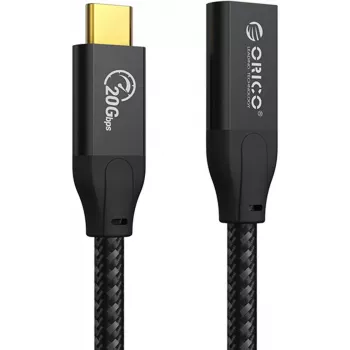 ORICO Kabel Przedłużający USB-C 3.2 Gen 2x2 – 20Gbps, 100W PD, 4K@60Hz, 1m, Czarny
