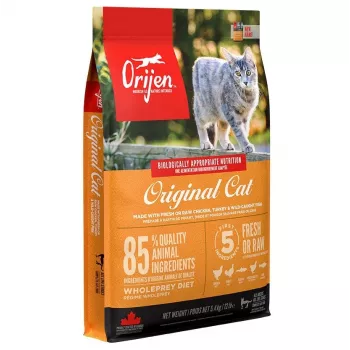 ORIJEN Cat Original 17kg – Biologicznie Odpowiednia Bezzbożowa Sucha Karma dla Kotów, 85% Świeżych lub Surowych Składników Zwierzęcych