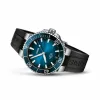 ORIS Men's Dive Watch 41350742274FC 41.50mm Automatic Blue Dial Blue Rubber Strap