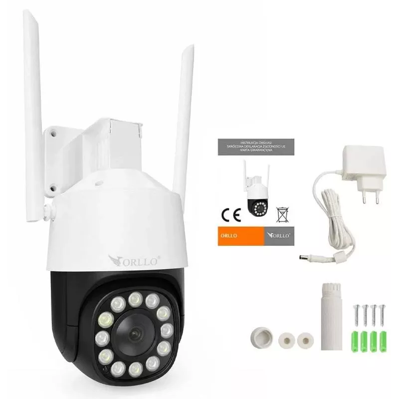 ORLLO TZ11 4K 8MP PTZ Kamera IP z Wi-Fi i 4G LTE, Tuya Smart, Pan-Tilt, zewnętrzna kamera bezpieczeństwa