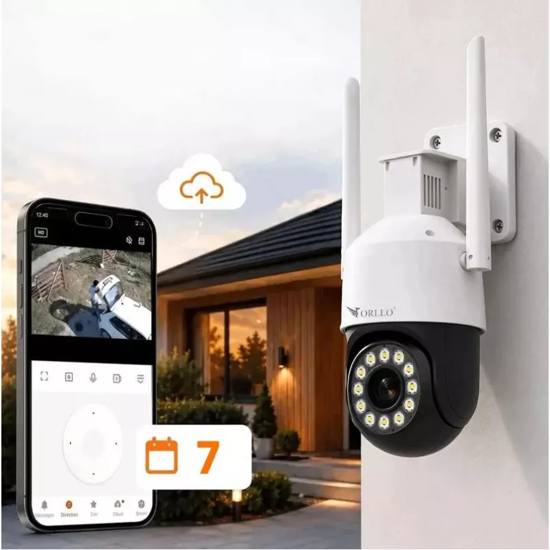 ORLLO TZ11 4K 8MP PTZ Kamera IP z Wi-Fi i 4G LTE, Tuya Smart, Pan-Tilt, zewnętrzna kamera bezpieczeństwa
