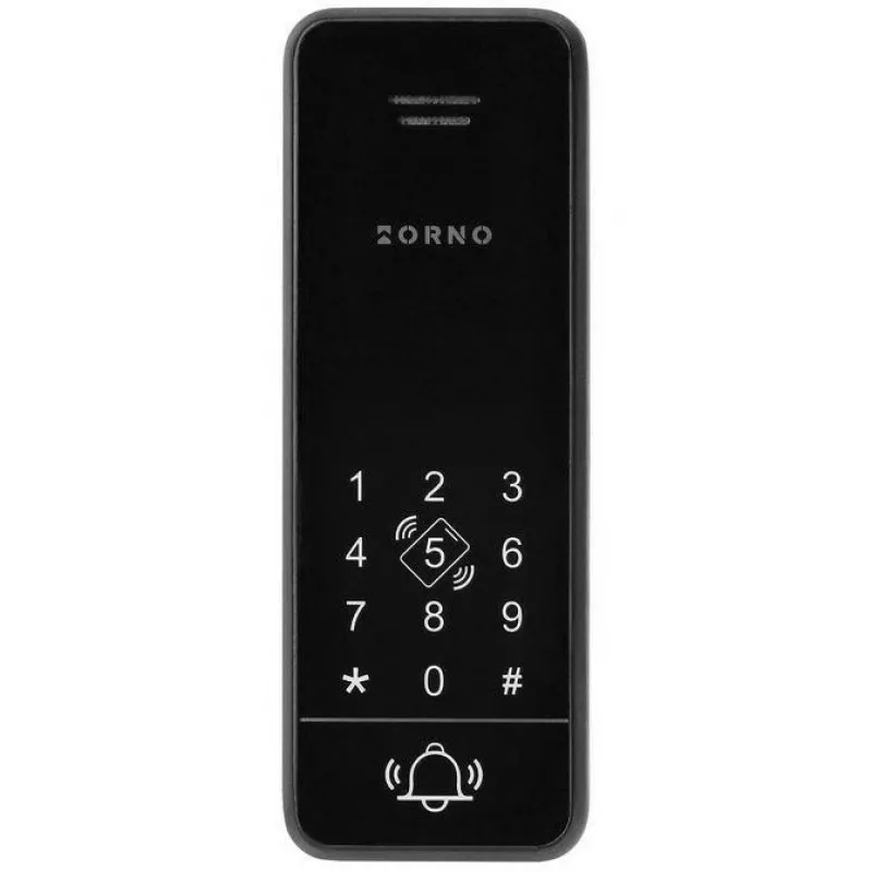 Zestaw wideodomofonu audio ORNO OR-DOM-BA-933/B, jednorodzinny, 2-przewodowy, klawiatura, RFID, czarny