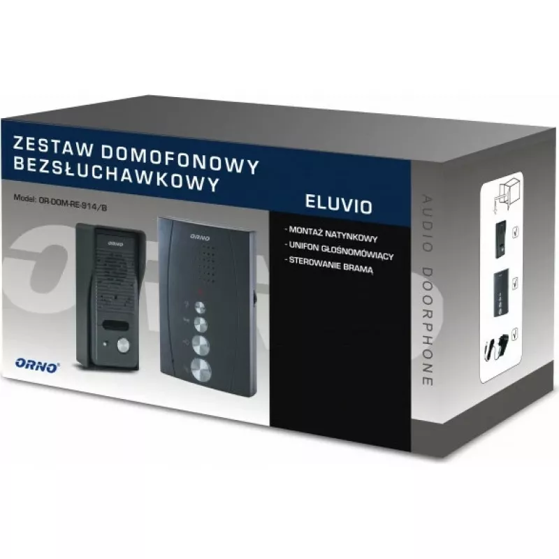 ORNO OR-DOM-RE-914/B Audio Intercom System Czarny