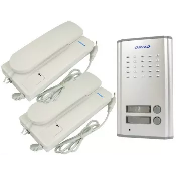 ORNO OR-DOM-RL-903 Przewodowy Wideodomofon z 7-calowym Monitorem LCD, Aluminiowym Panelem Zewnętrznym, Noktowizją IR, Połączeniem 4-przewodowym