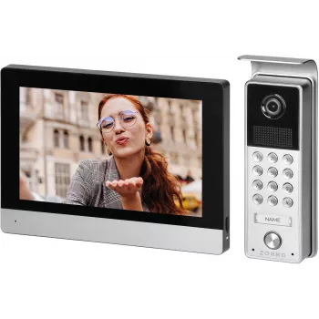 ORNO OR-VID-ME-1056FHD/B 7-calowy Wi-Fi Wideodomofon z panelem zewnętrznym Full HD 1080p, czarny