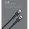 ORSEN S53 USB-C na USB-C Kabel 3A 1m Niebieski