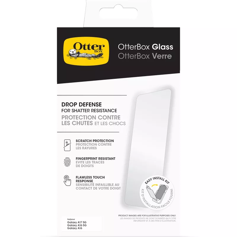 OtterBox Alpha Glass Screen Protector do Samsung Galaxy A16/A16 5G/A17/A17 5G - Clear