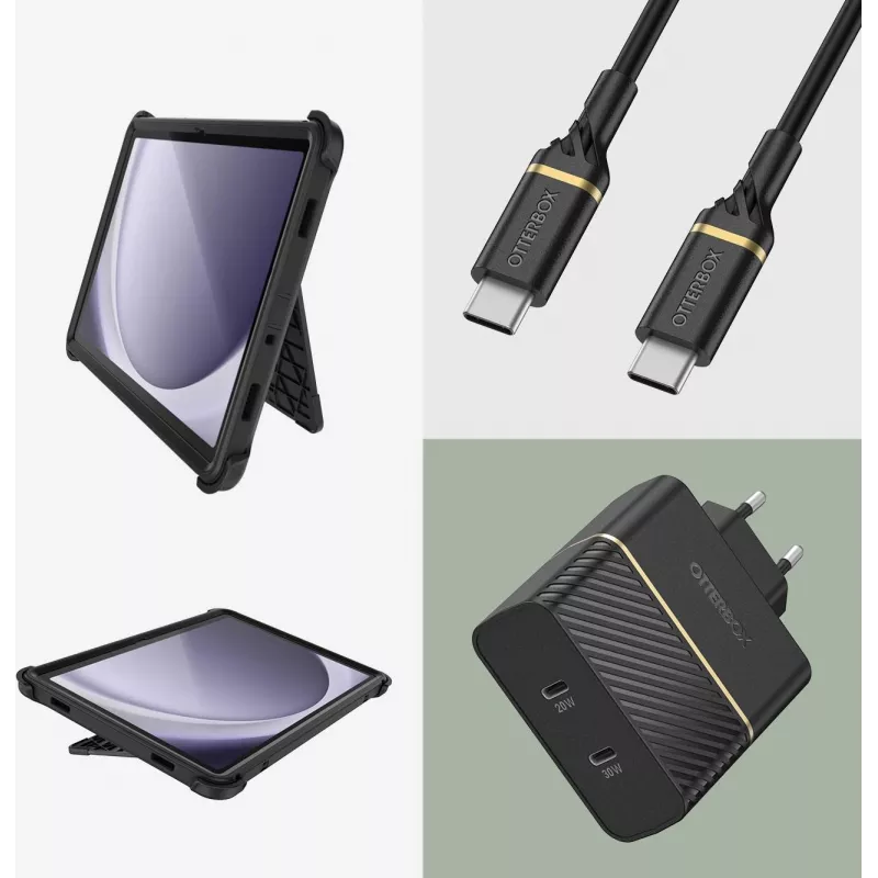 Etui OtterBox Defender Series do Samsung Galaxy Tab A9+ - Czarny
