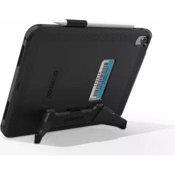 OtterBox Defender Series Kickstand Case do iPada 10. generacji - ultrawytrzymałe etui ochronne z wbudowaną folią ochronną na ekran - testowane zgodnie z normami wojskowymi - czarne (77-93756)