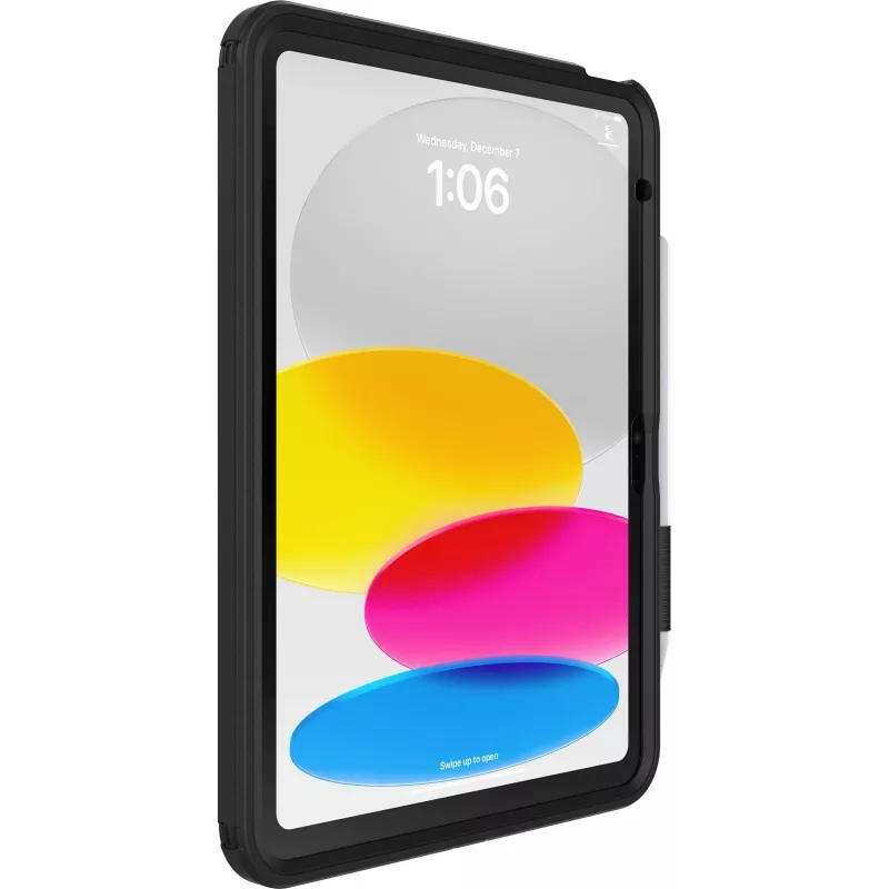 OtterBox Defender Series Kickstand Case do iPada 10. generacji - ultrawytrzymałe etui ochronne z wbudowaną folią ochronną na ekran - testowane zgodnie z normami wojskowymi - czarne (77-93756)