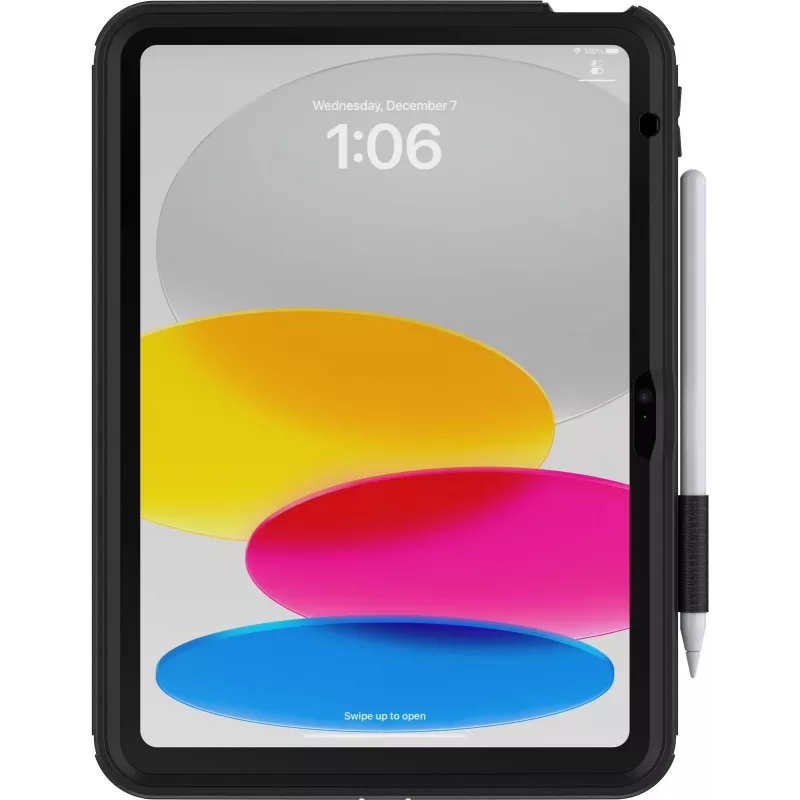 OtterBox Defender Series Kickstand Case do iPada 10. generacji - ultrawytrzymałe etui ochronne z wbudowaną folią ochronną na ekran - testowane zgodnie z normami wojskowymi - czarne (77-93756)