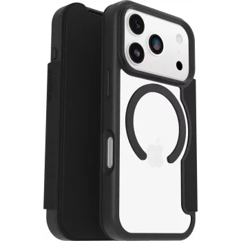 OtterBox React Folio MagSafe dla iPhone 17 Pro Black Crystal - Clear/Black