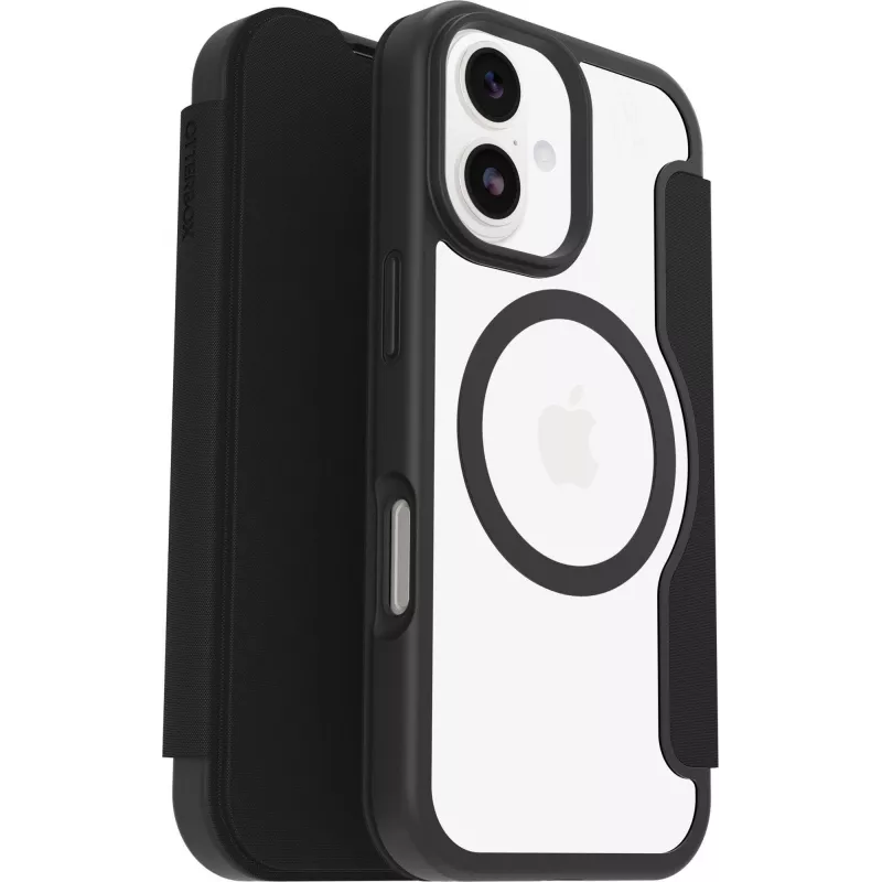 OtterBox React Folio MagSafe Series Case for Apple iPhone 17 - Black Crystal (Transparent/Black)