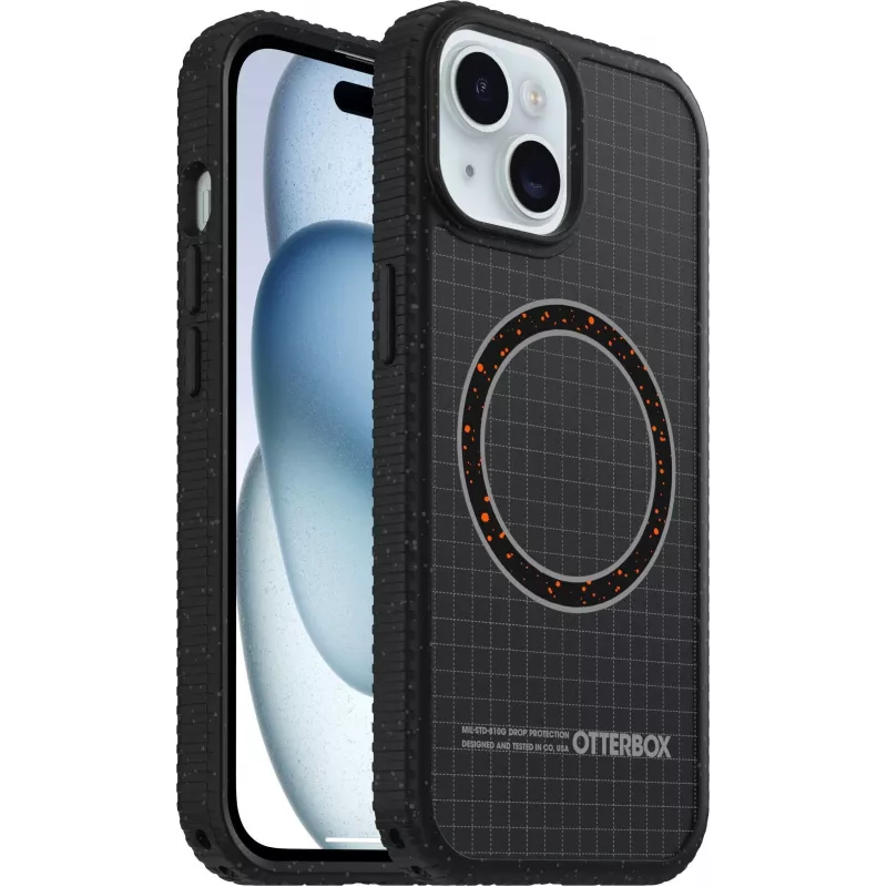 OtterBox Sole Series Etui na Telefon z MagSafe - Tkanina - Midnight Circle (Czarny)