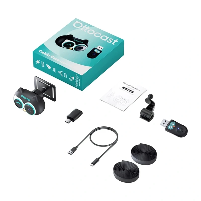 OTTOCAST CA520 Bezprzewodowy adapter CarPlay z Car Nanny (Cabin Care)