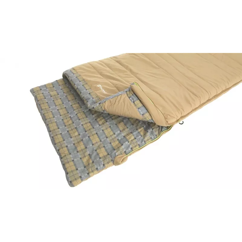 Śpiwór Outwell Commodore 225 x 85 cm 9/5/-8 °C z luźną poduszką, zamek 2-drożny Auto-Lock w kształcie litery L