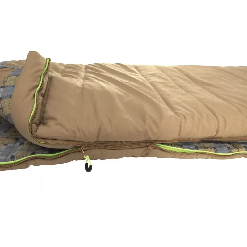 Śpiwór Outwell Commodore 225 x 85 cm 9/5/-8 °C z luźną poduszką, zamek 2-drożny Auto-Lock w kształcie litery L
