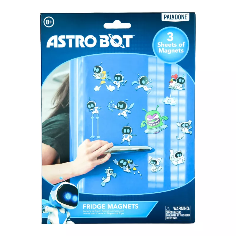 Paladone AstroBot Magnesy na Lodówkę - Zestaw 34 Magnesów, 3 Arkusze, Wzór Kosmicznego Robota