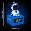 Paladone AstroBot Icon budzik - szaro-biały cyfrowy LCD robot z funkcją drzemki