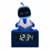 Paladone AstroBot Icon budzik - szaro-biały cyfrowy LCD robot z funkcją drzemki