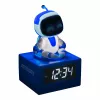 Paladone AstroBot Icon budzik - szaro-biały cyfrowy LCD robot z funkcją drzemki