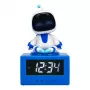 Paladone AstroBot Icon budzik - szaro-biały cyfrowy LCD robot z funkcją drzemki