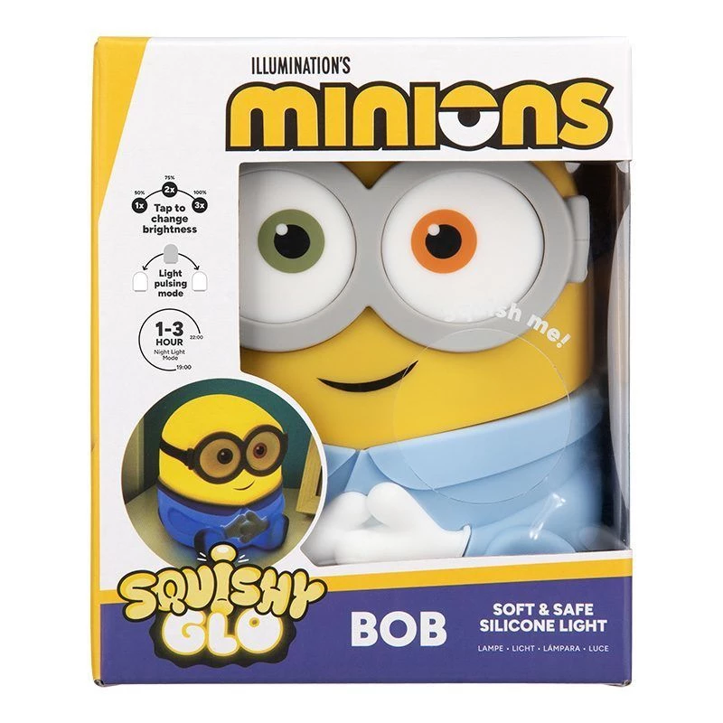 Paladone Bob SquishyGlo Silikonowe Światło Ładowalne - SpongeBob Kanciastoporty Światło Nastrojowe