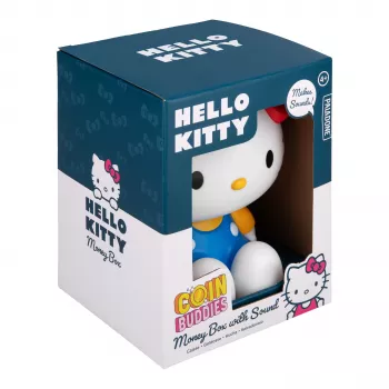 Paladone Hello Kitty skarbonka w kształcie – ceramiczna, oficjalny produkt Sanrio, biała/różowa/czarna, 13,5 x 13,5 x 16,5 cm
