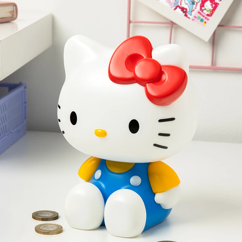 Paladone Hello Kitty skarbonka w kształcie – ceramiczna, oficjalny produkt Sanrio, biała/różowa/czarna, 13,5 x 13,5 x 16,5 cm