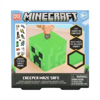 Paladone Minecraft Creeper Maze Safe V2 – Elektroniczna skarbonka-zagadka z dźwiękami Creepera