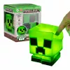 Paladone Minecraft Creeper SquishyGlo Silikonowe Światło Ładowalne – Przyciemniana Zielona Lampa LED Nocna z 3 Poziomami Jasności i Ładowaniem Micro USB