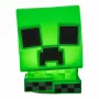 Paladone Minecraft Creeper SquishyGlo Silikonowe Światło Ładowalne – Przyciemniana Zielona Lampa LED Nocna z 3 Poziomami Jasności i Ładowaniem Micro USB