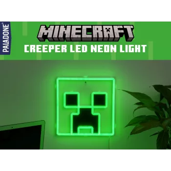 Paladone Minecraft Creeper Lampa neonowa LED do montażu na ścianie