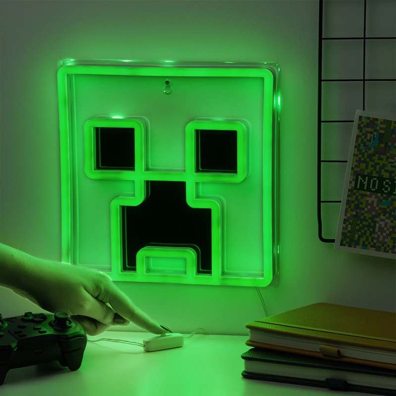 Paladone Minecraft Creeper Lampa neonowa LED do montażu na ścianie
