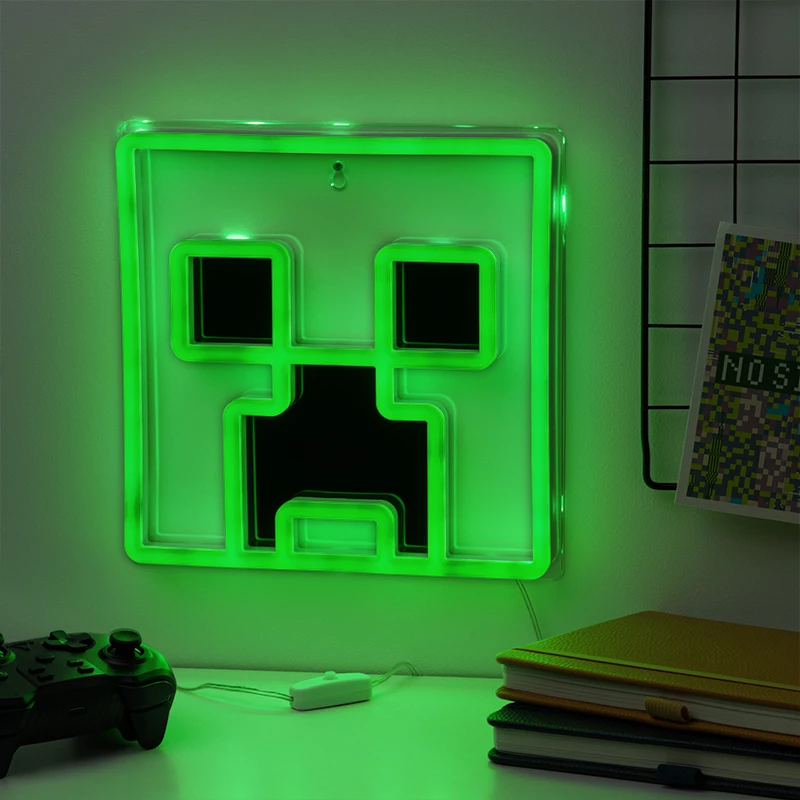 Paladone Minecraft Creeper Lampa neonowa LED do montażu na ścianie
