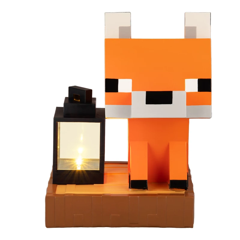 Paladone Minecraft Fox Solar Light - LED dekoracyjna figurka ogrodowa z czujnikiem zmierzchu, ciepłe białe światło, konstrukcja odporna na zachlapanie