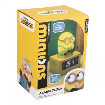 Paladone Minions Icon Zegar Budzik - Cyfrowy LED, Zasilanie USB, Drzemka