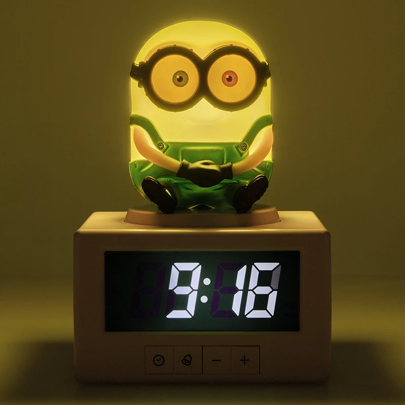 Paladone Minions Icon Zegar Budzik - Cyfrowy LED, Zasilanie USB, Drzemka