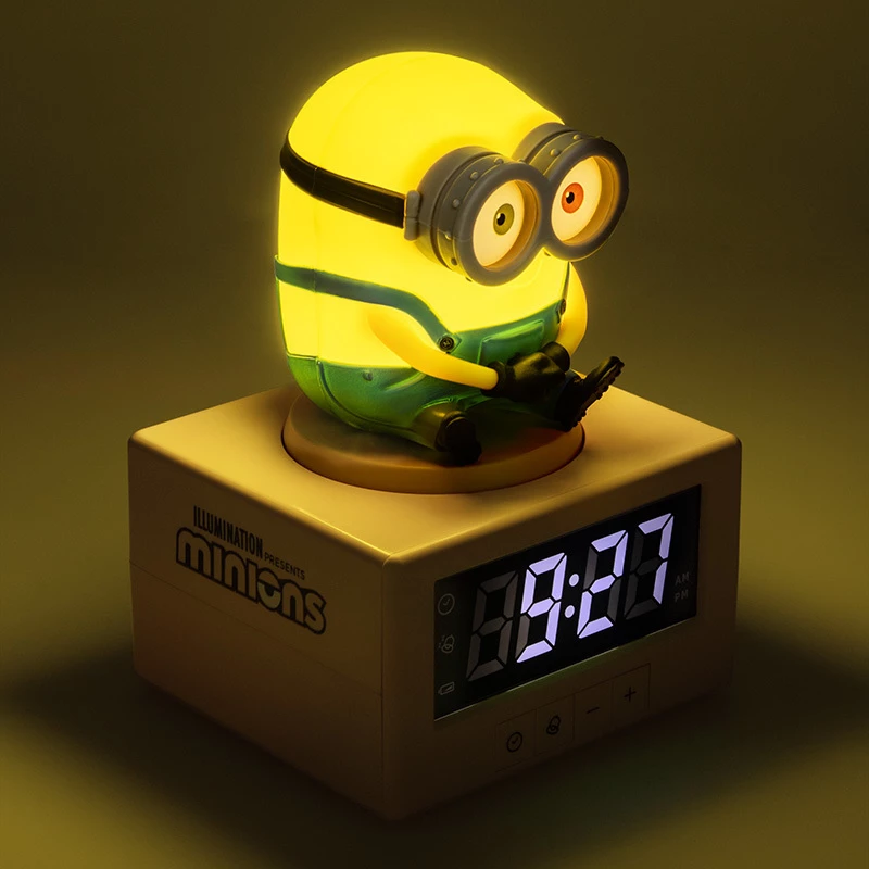 Paladone Minions Icon Zegar Budzik - Cyfrowy LED, Zasilanie USB, Drzemka