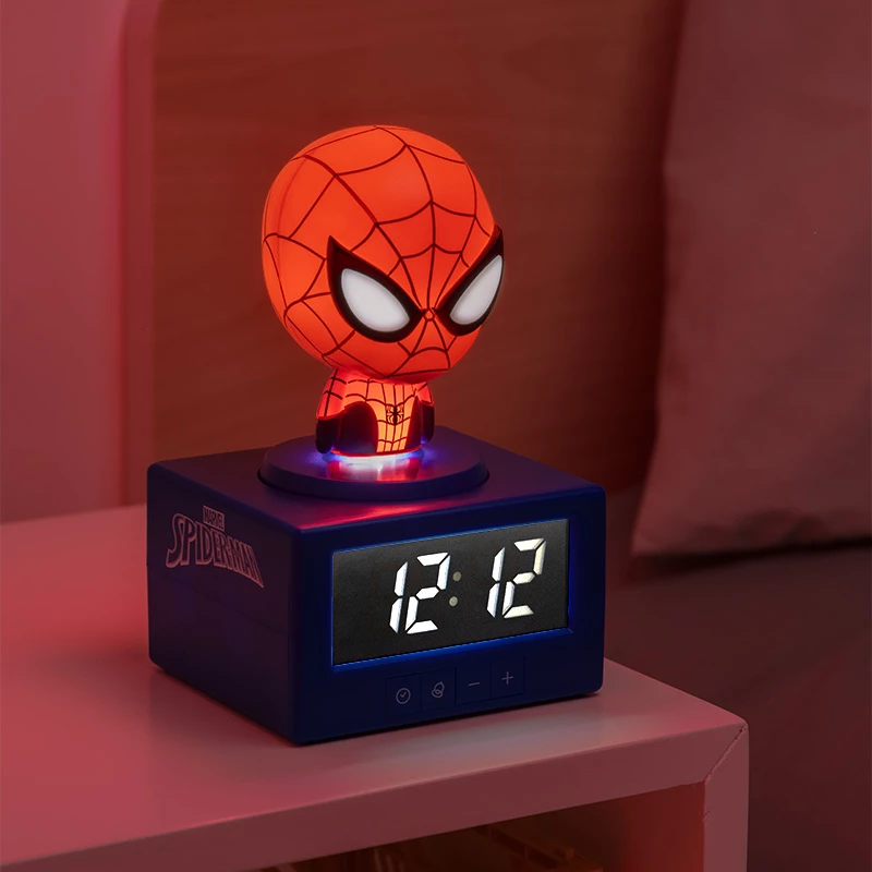 Paladone Spider-Man Icon Alarm Clock - Digital LED, Red/Black