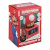 Paladone Super Mario Super Mushroom Icon budzik - cyfrowy LCD, zasilany USB, oficjalne efekty dźwiękowe Nintendo, czerwono-biały