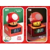 Paladone Super Mario Super Mushroom Icon budzik - cyfrowy LCD, zasilany USB, oficjalne efekty dźwiękowe Nintendo, czerwono-biały