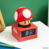 Paladone Super Mario Super Mushroom Icon budzik - cyfrowy LCD, zasilany USB, oficjalne efekty dźwiękowe Nintendo, czerwono-biały