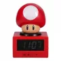 Paladone Super Mario Super Mushroom Icon budzik - cyfrowy LCD, zasilany USB, oficjalne efekty dźwiękowe Nintendo, czerwono-biały