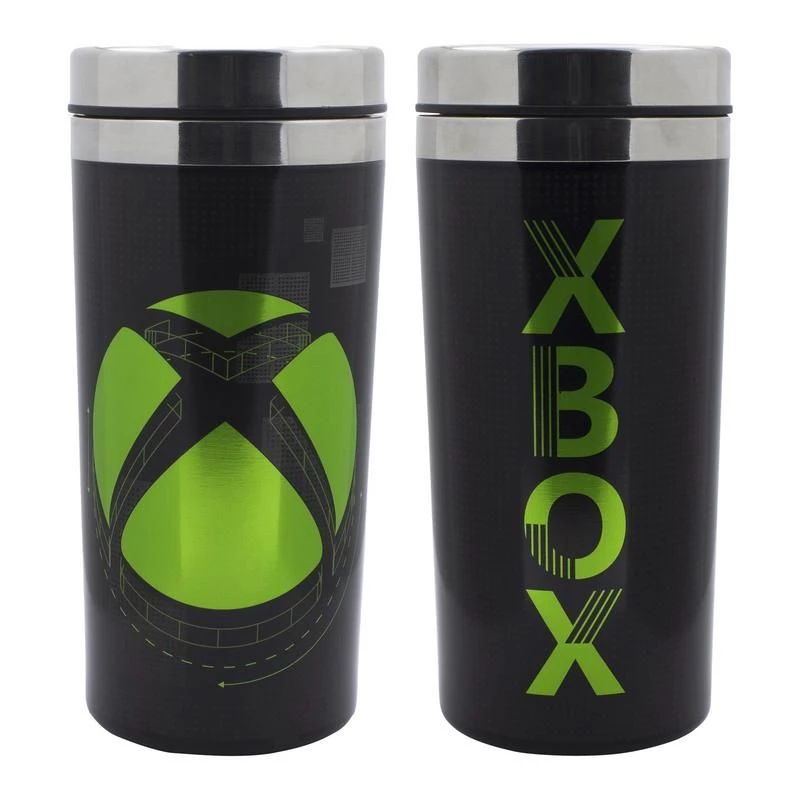 Paladone XBOX metalowy kubek podróżny 450 ml ze stali nierdzewnej o podwójnych ściankach