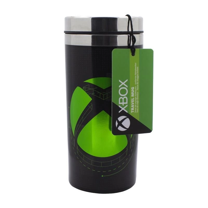 Paladone XBOX metalowy kubek podróżny 450 ml ze stali nierdzewnej o podwójnych ściankach