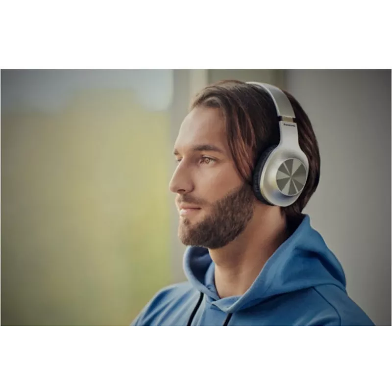 Panasonic RB-HX220BDES Bezprzewodowe słuchawki nauszne z baterią 23-godzinną, Bluetooth 5.0, wbudowanym mikrofonem, składaną konstrukcją - czarny