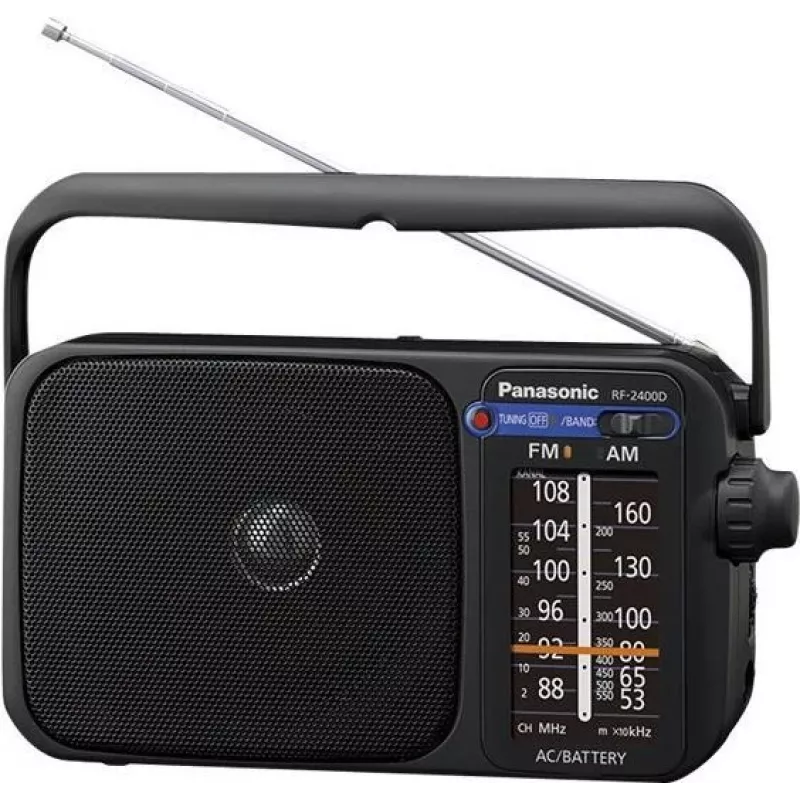 Panasonic RF-2400DEG-K Przenośne analogowe radio AM/FM - czarny